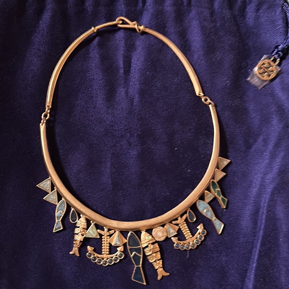 Tory Burch Jewelry Tory Burch Fish Statement Necklace With Dust Bag